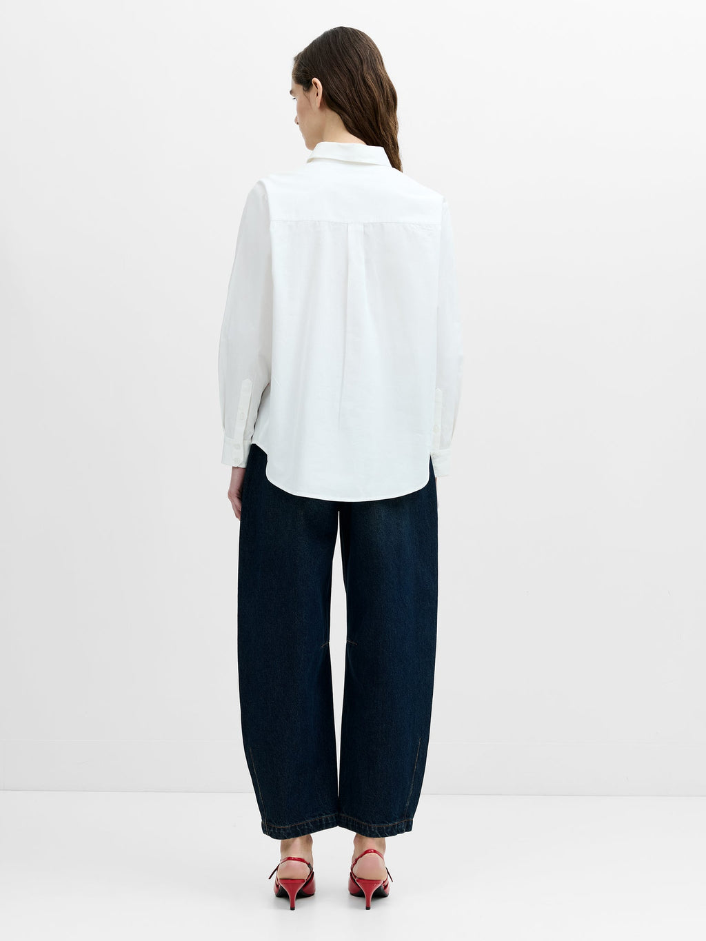 Alexis Cotton Floral Outline Embroidered Shirt