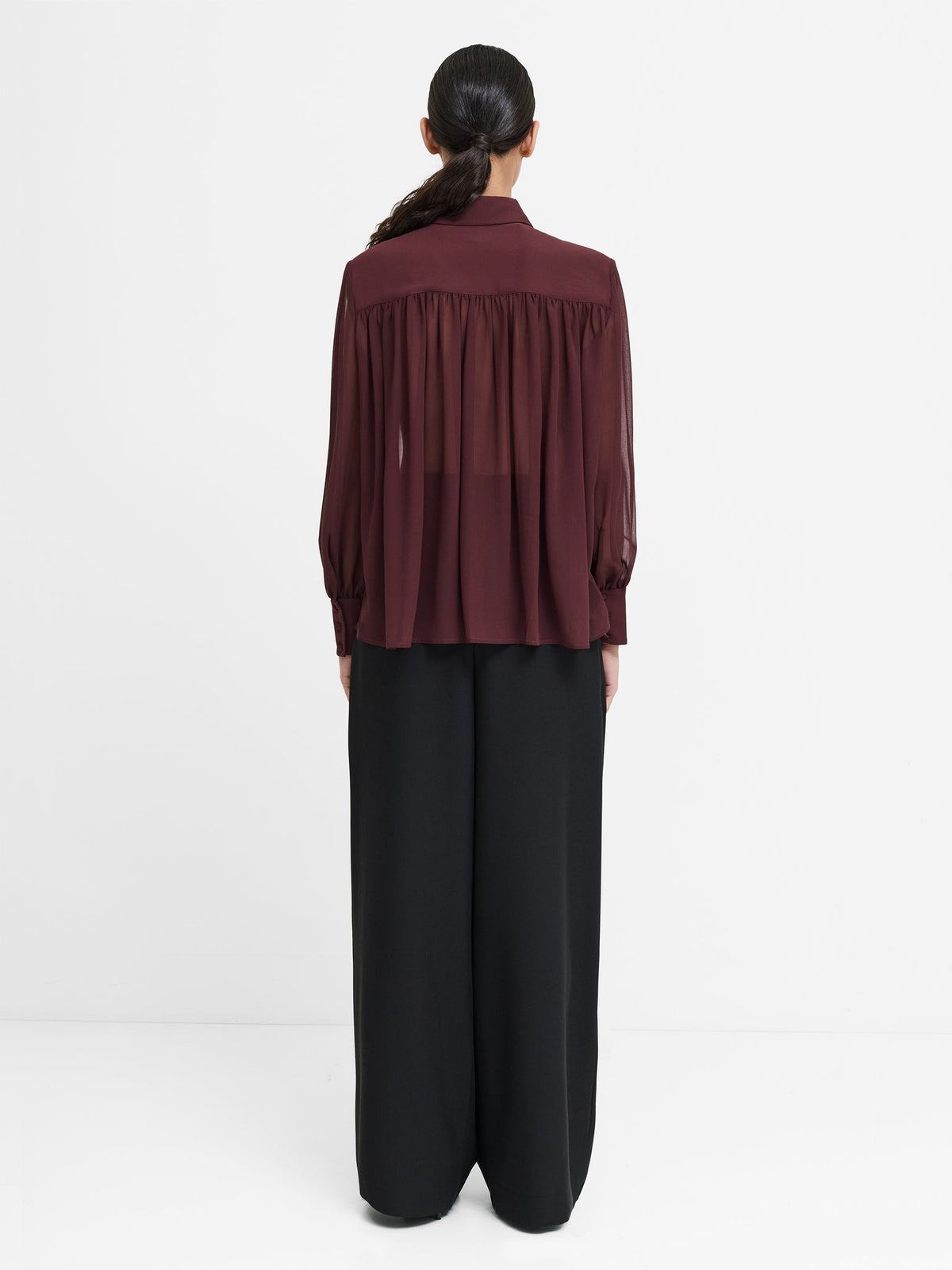 Arezzo Sheer Wide Shoulder Shirt