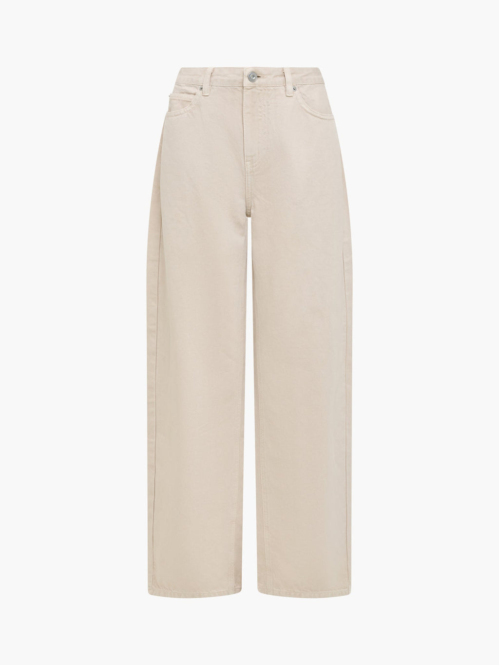 Misa Relaxed Cream Curved Leg Jeans