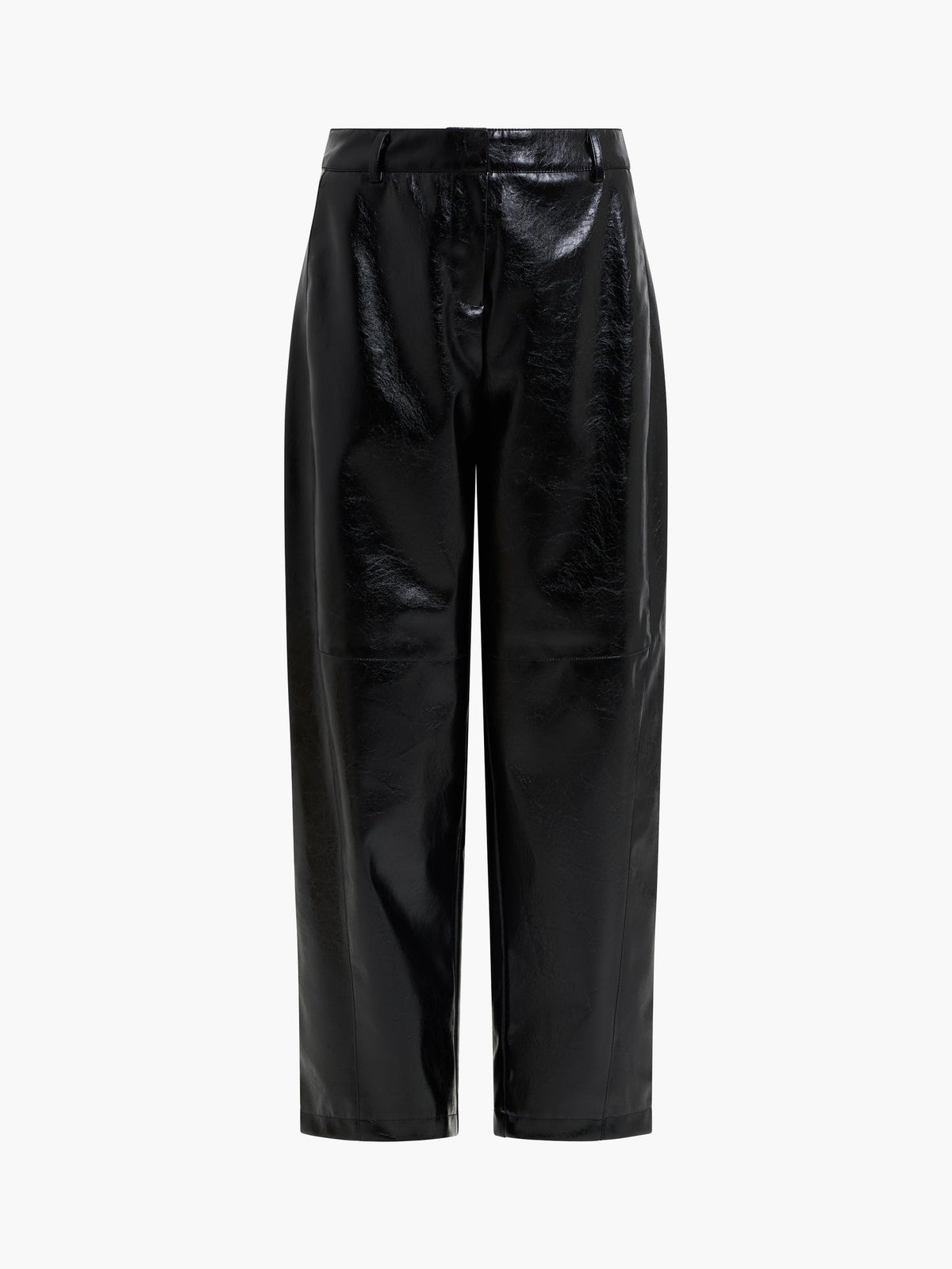 Juniper PU Barrel Leg Trousers