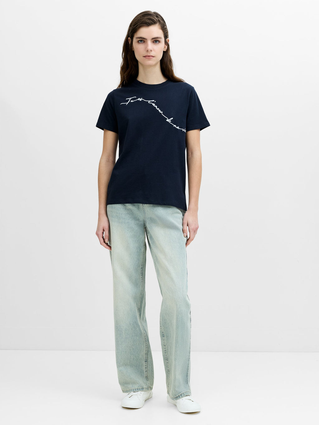 Love Of My Life Flocked Script Cotton T-Shirt