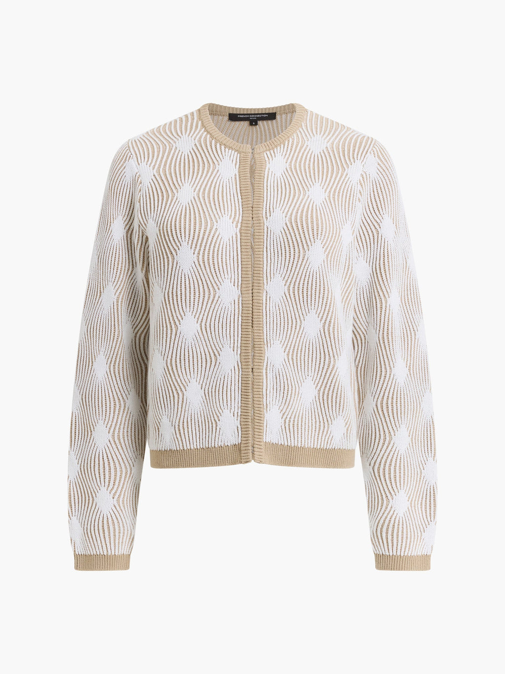 Pheby Wave Jacquard Knit Cardigan