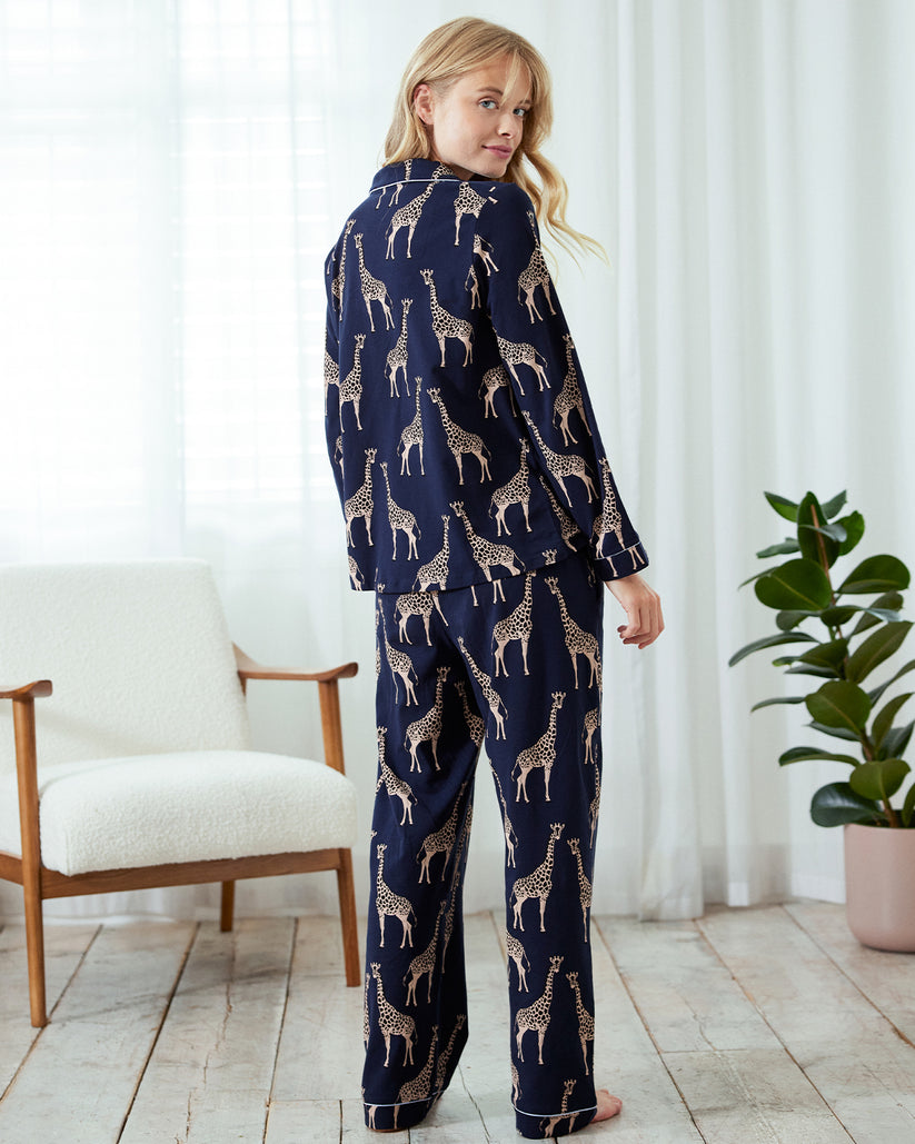 Organic Cotton Giraffe Print Long Pyjama Set
