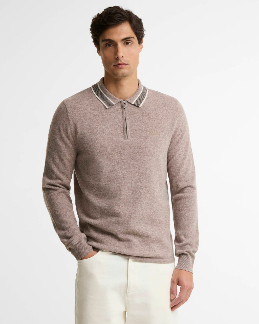 Newport Long Sleeve Knitted Polo Shirt