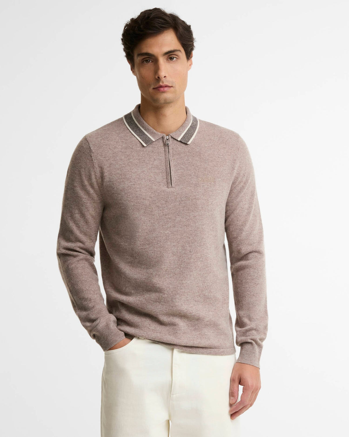 Newport Long Sleeve Knitted Polo Shirt