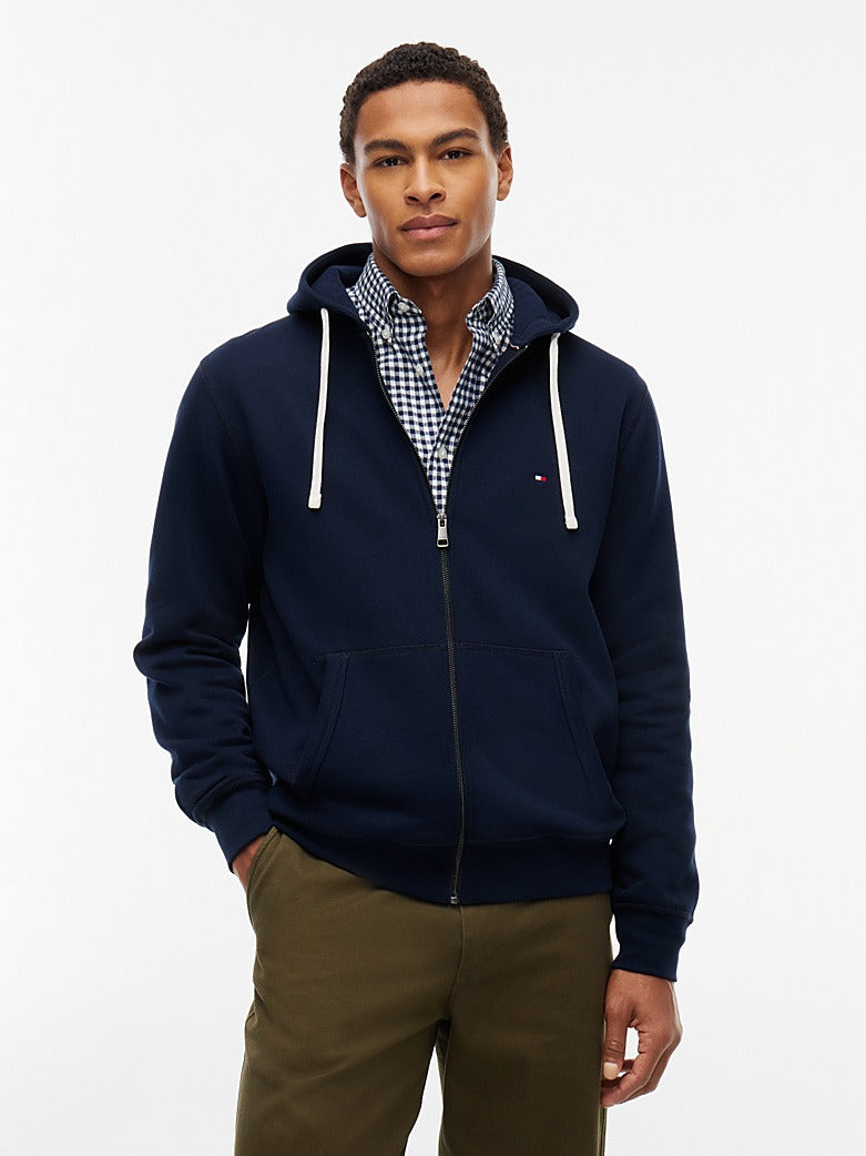 Flag Embroidery Fleece Zip-Thru Hoody
