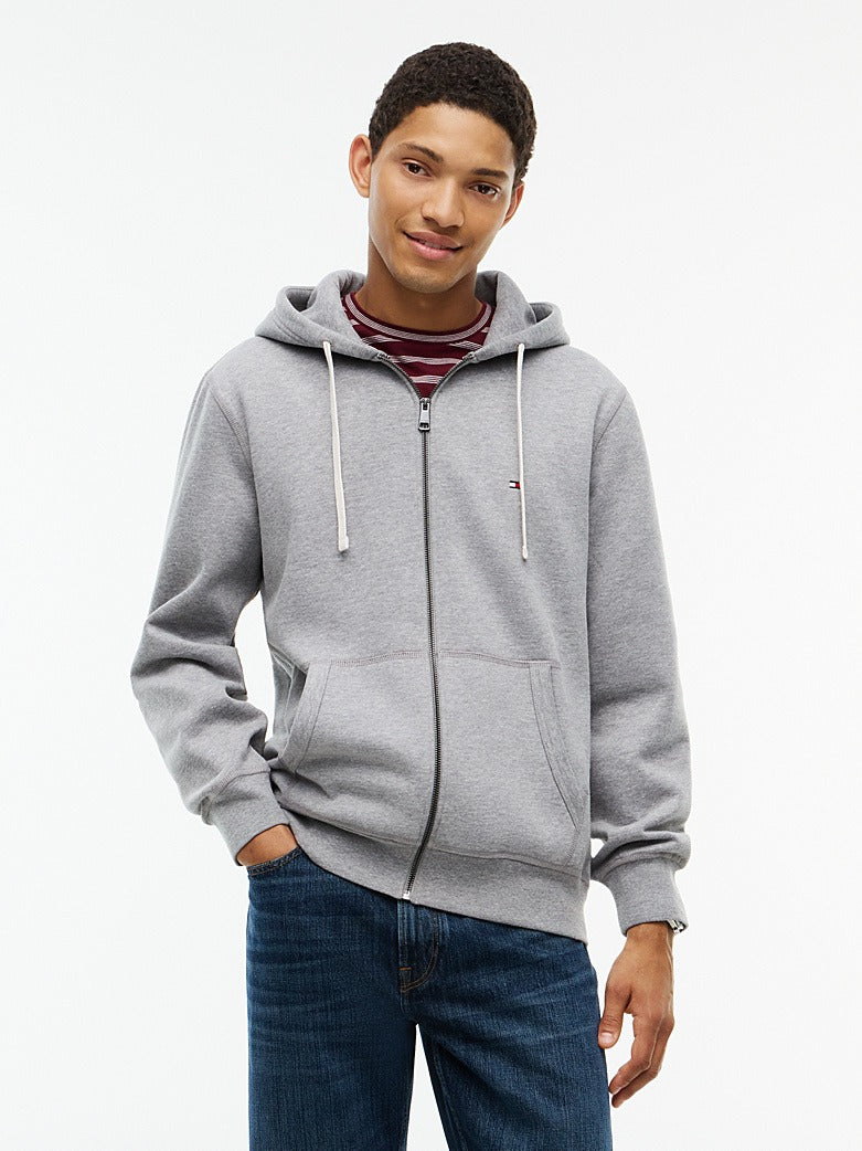 Flag Embroidery Fleece Zip-Thru Hoody