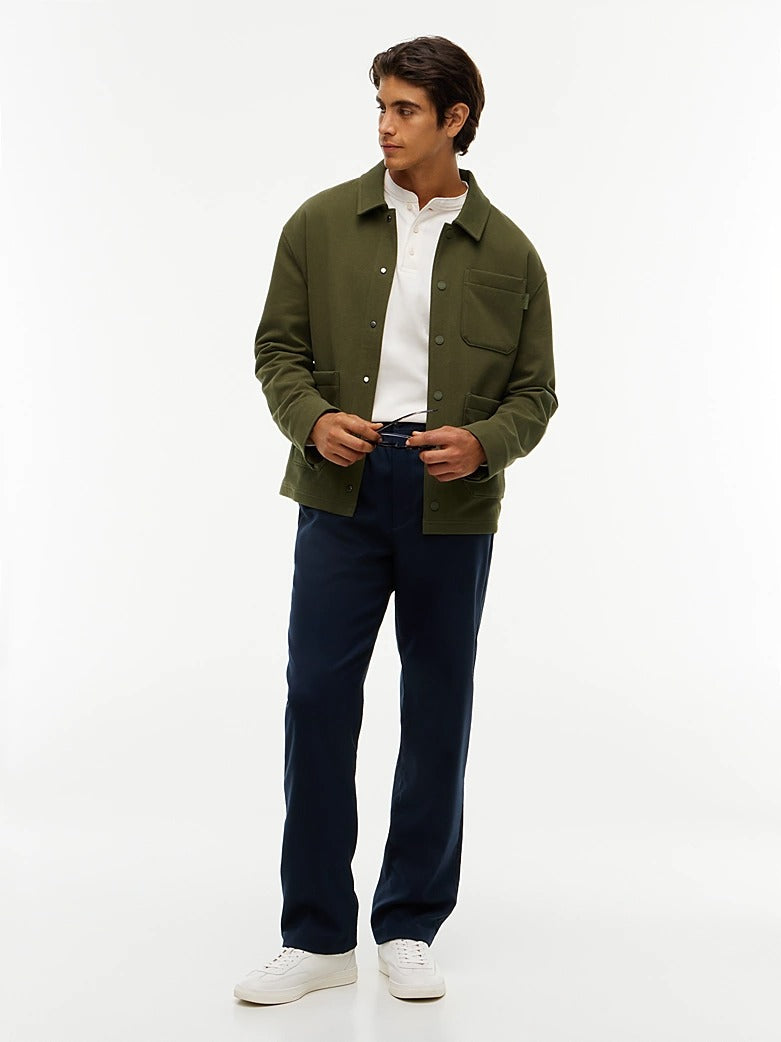 Mixed Texture Relaxed Chore Jacket