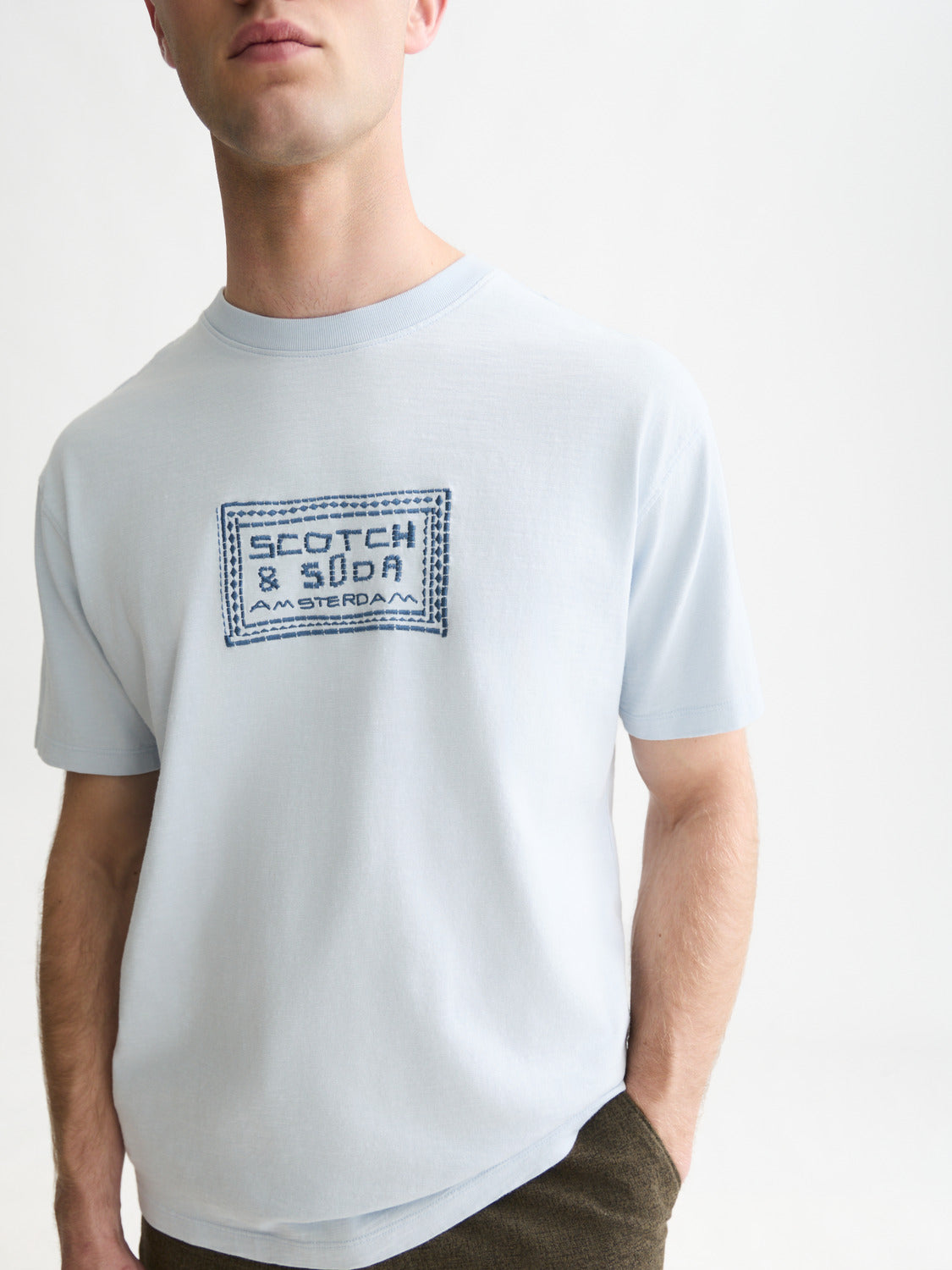 Embroidered Front Artwork Relaxed Fit T-Shirt