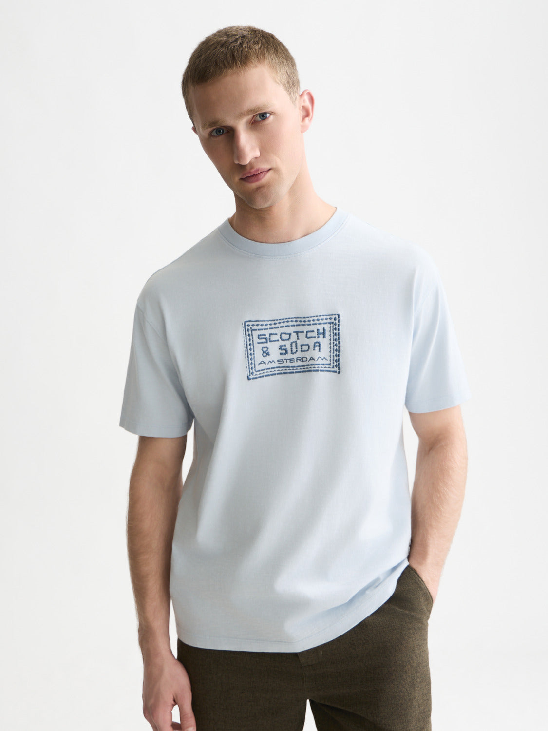 Embroidered Front Artwork Relaxed Fit T-Shirt