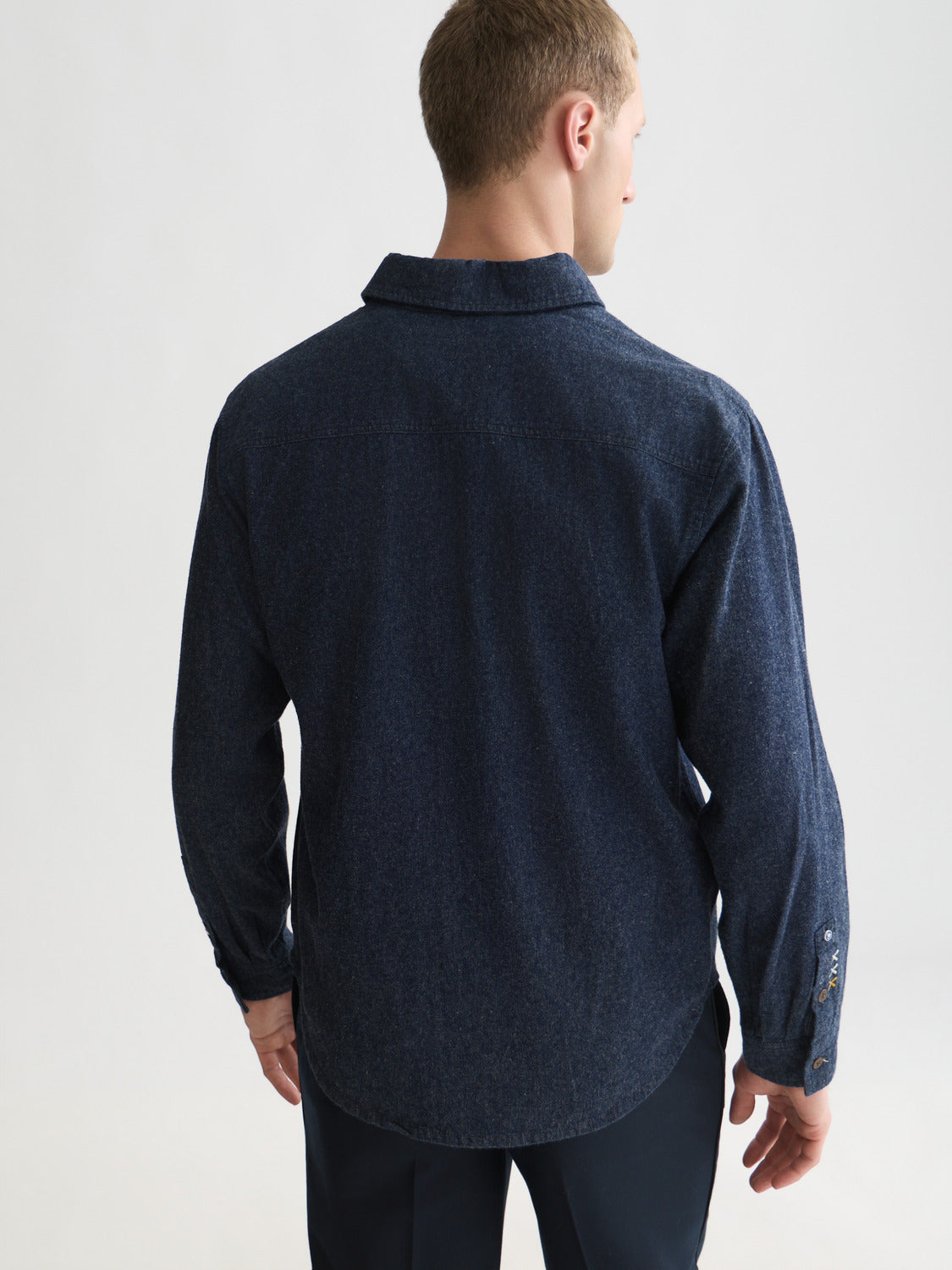 Denim Flannel Relaxed Overshirt