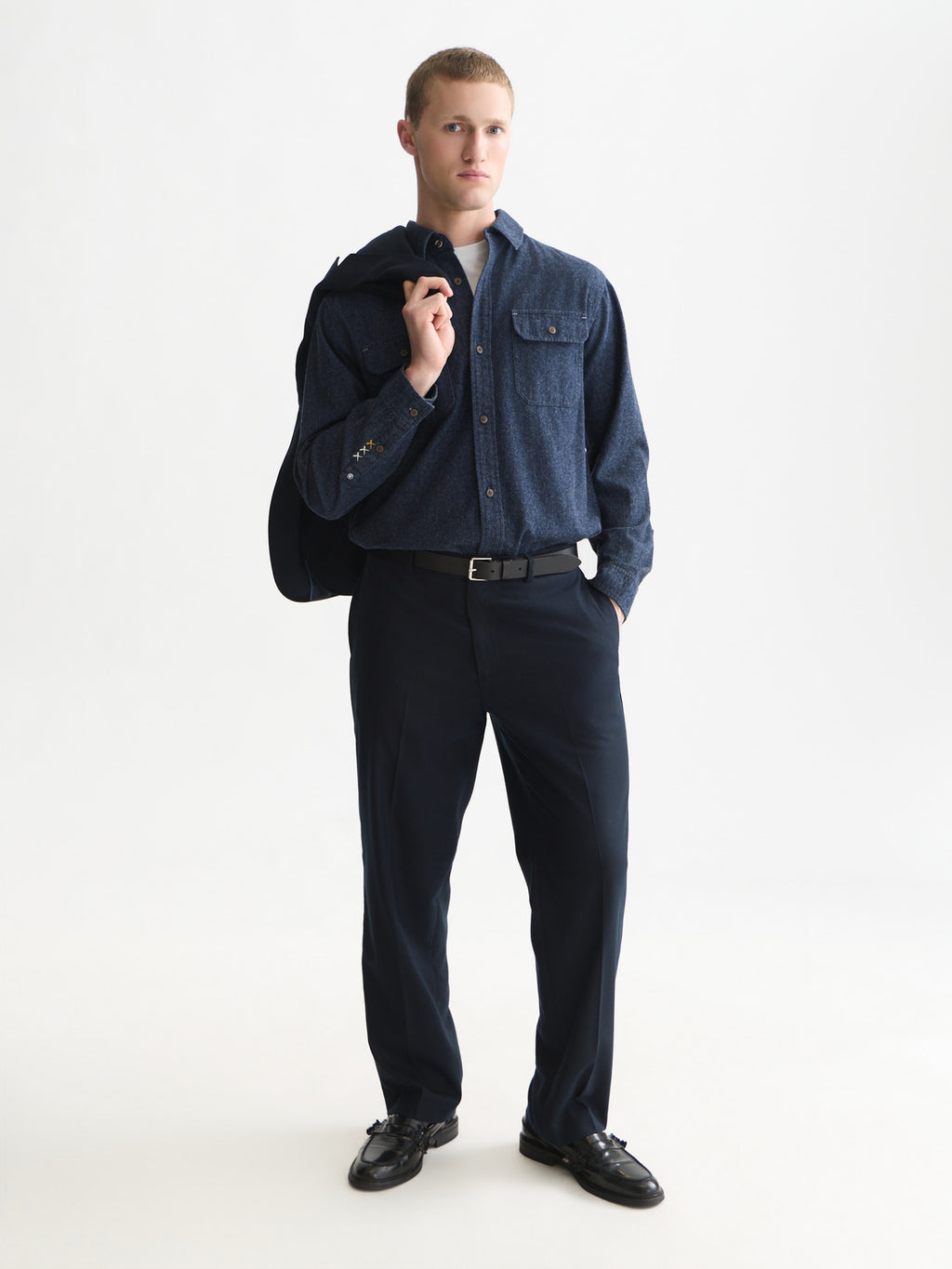 Denim Flannel Relaxed Overshirt