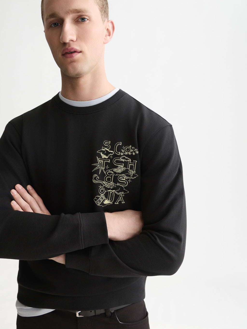 Left Chest Artwork Regular Fit Sweatshirt