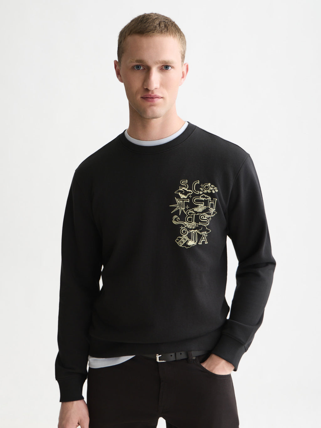 Left Chest Artwork Regular Fit Sweatshirt