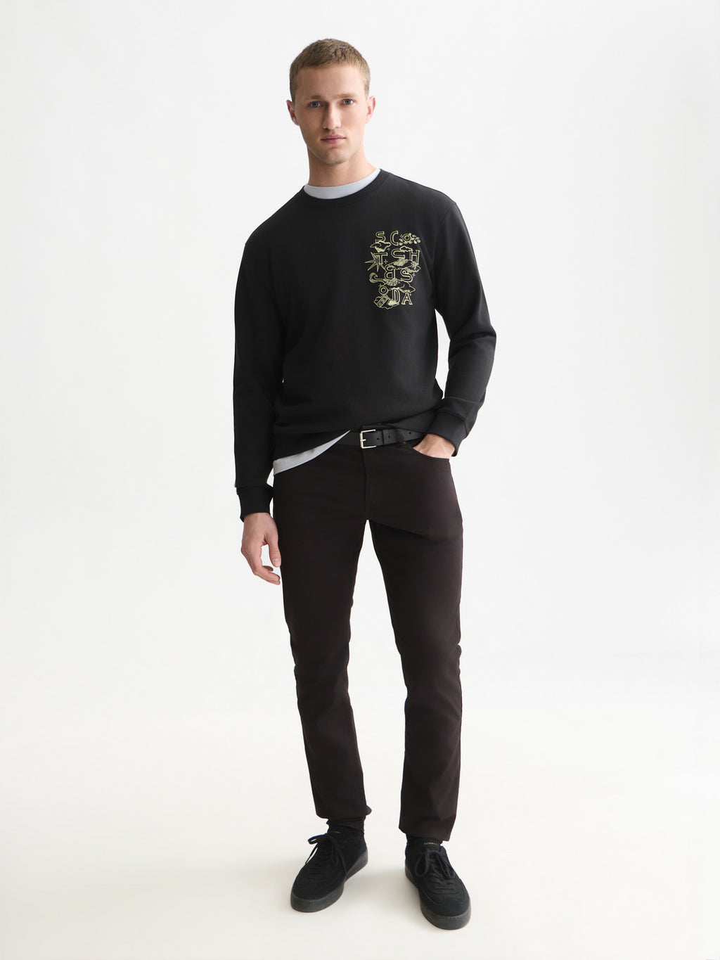 Left Chest Artwork Regular Fit Sweatshirt