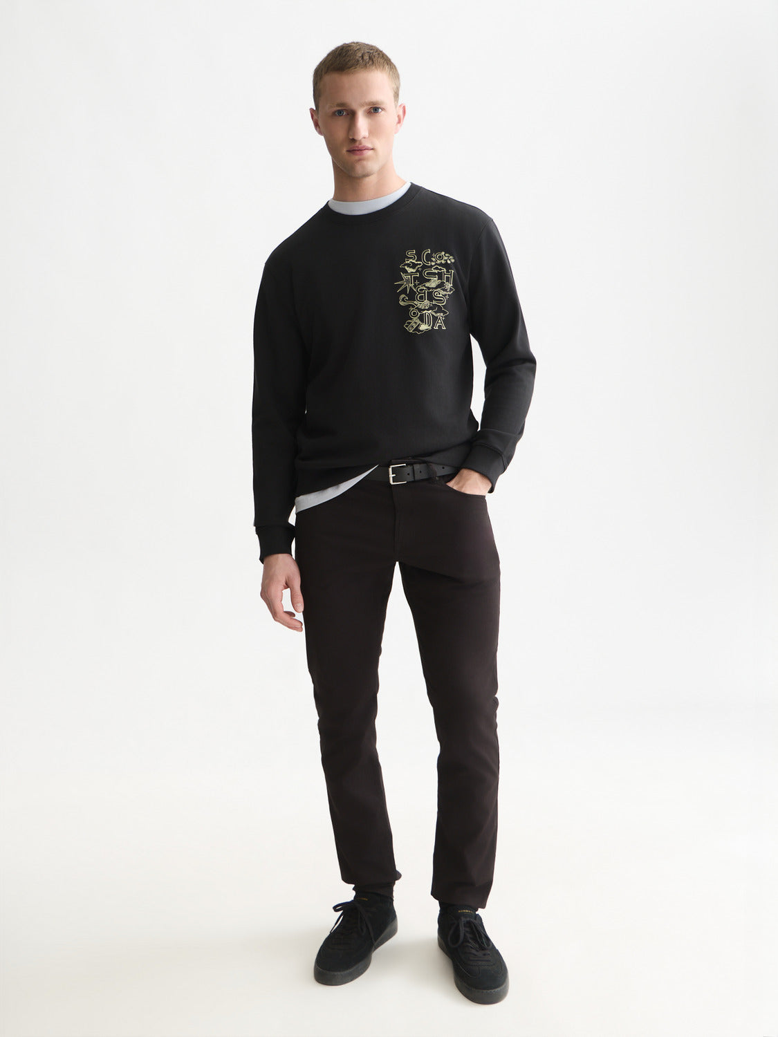 Left Chest Artwork Regular Fit Sweatshirt