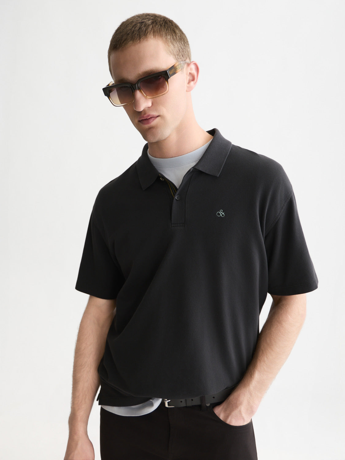 Pique Relaxed Fit Garment Dyed Polo