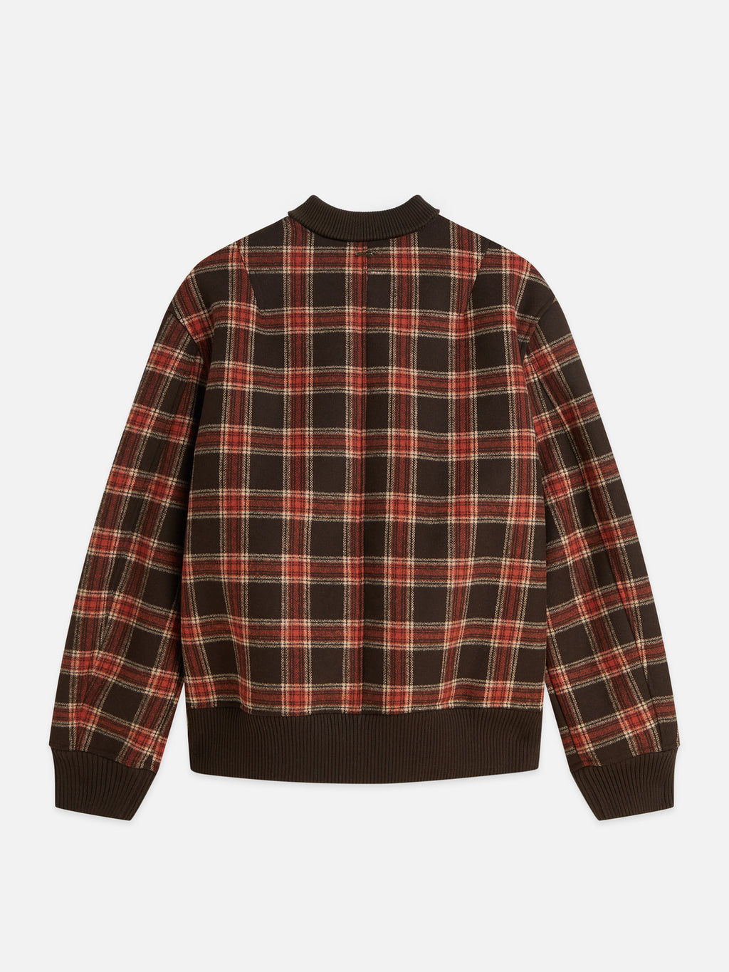 Shawl Collar Bonded Plaid Jacket