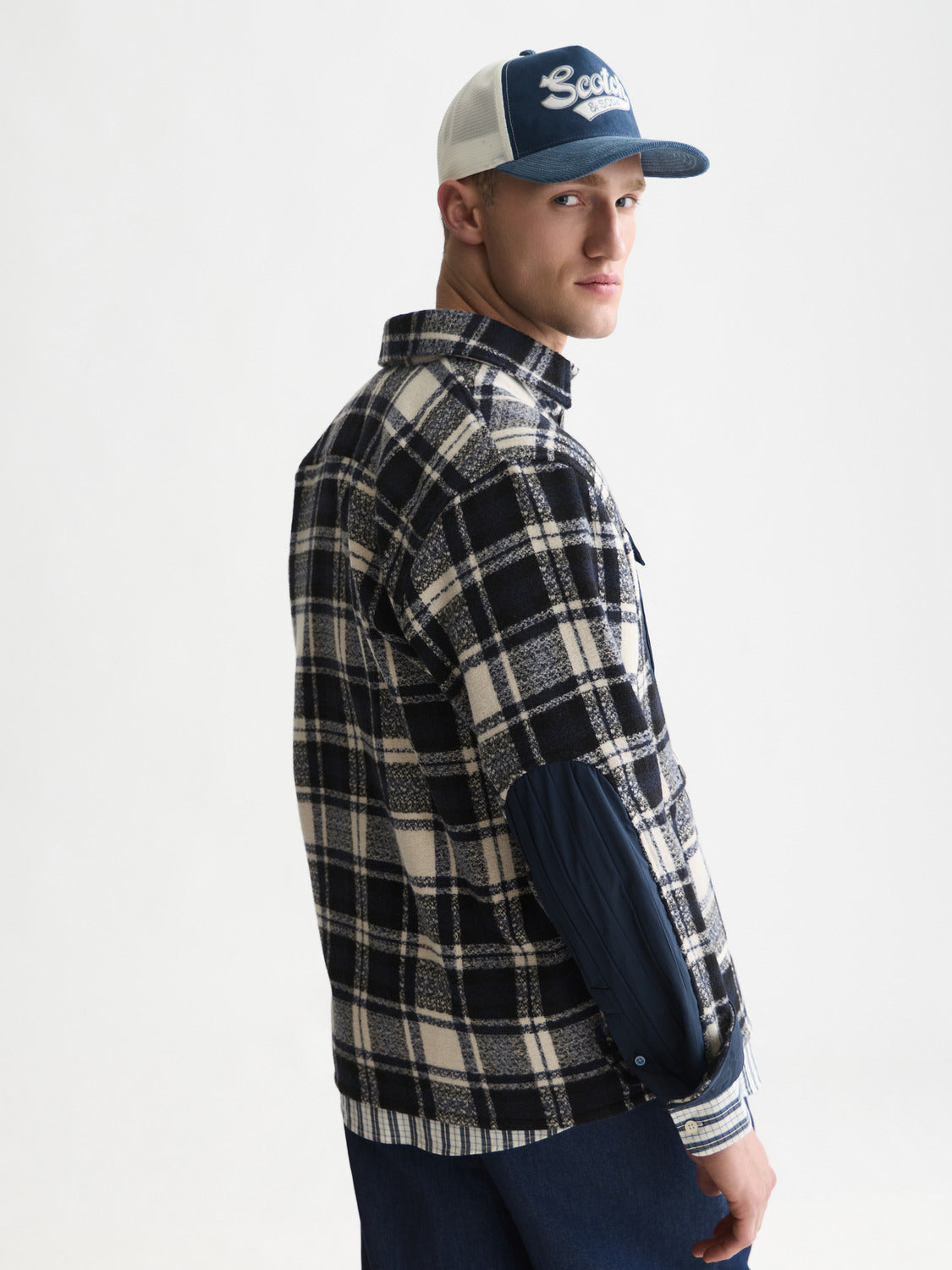 Patchwork Relaxed Fit Overshirt