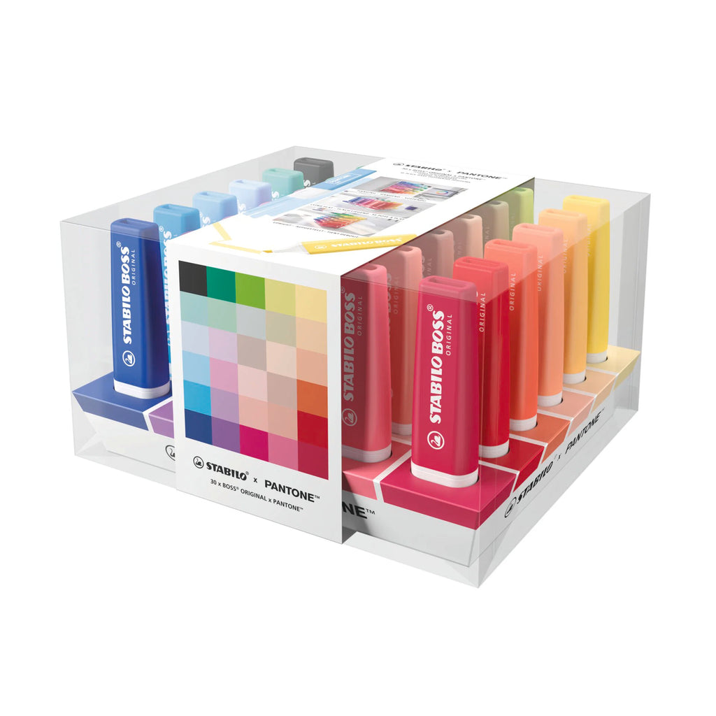STABILO BOSS ORIGINAL x PANTONE - Highlighter - Deskset of 30 - with Pantone™ Colour Number Print