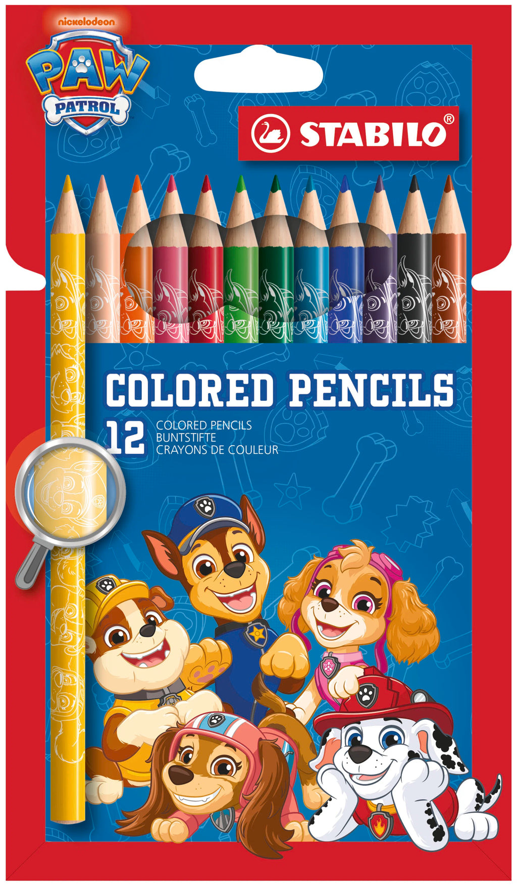 STABILO PAW Patrol - Coloured Pencils - Wallet of 12 - with PAW Patrol Print