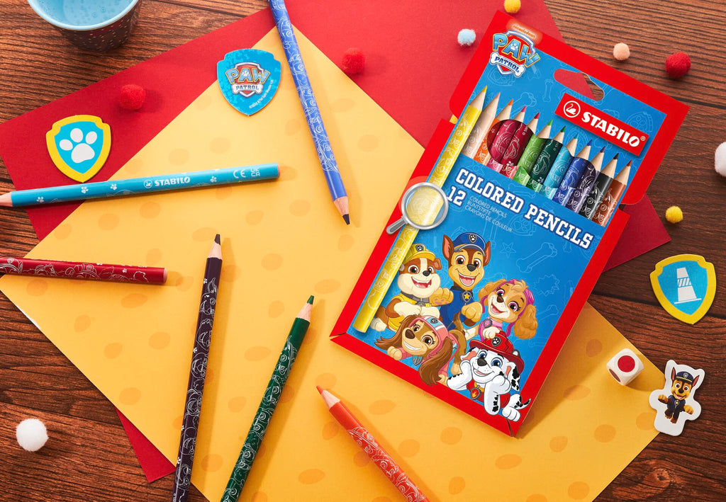 STABILO PAW Patrol - Coloured Pencils - Wallet of 12 - with PAW Patrol Print