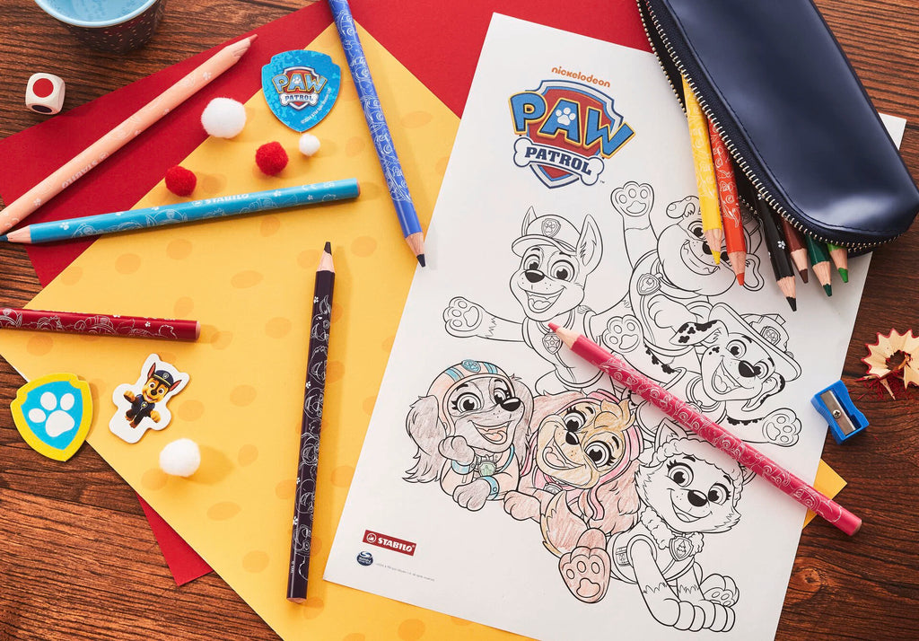 STABILO PAW Patrol - Coloured Pencils - Wallet of 12 - with PAW Patrol Print