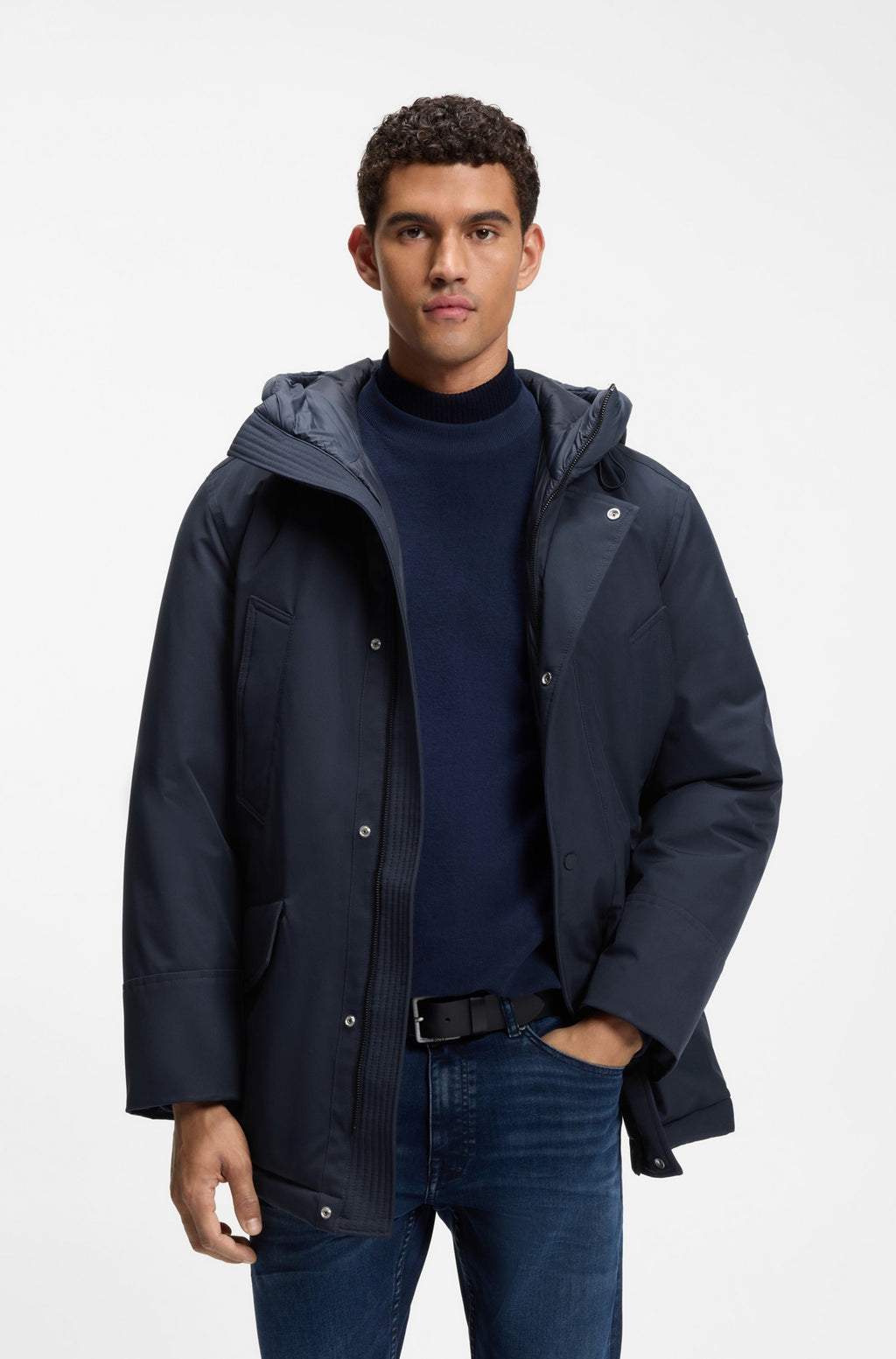 Osiass1 Water-repellent Parka Jacket With Logo Badge