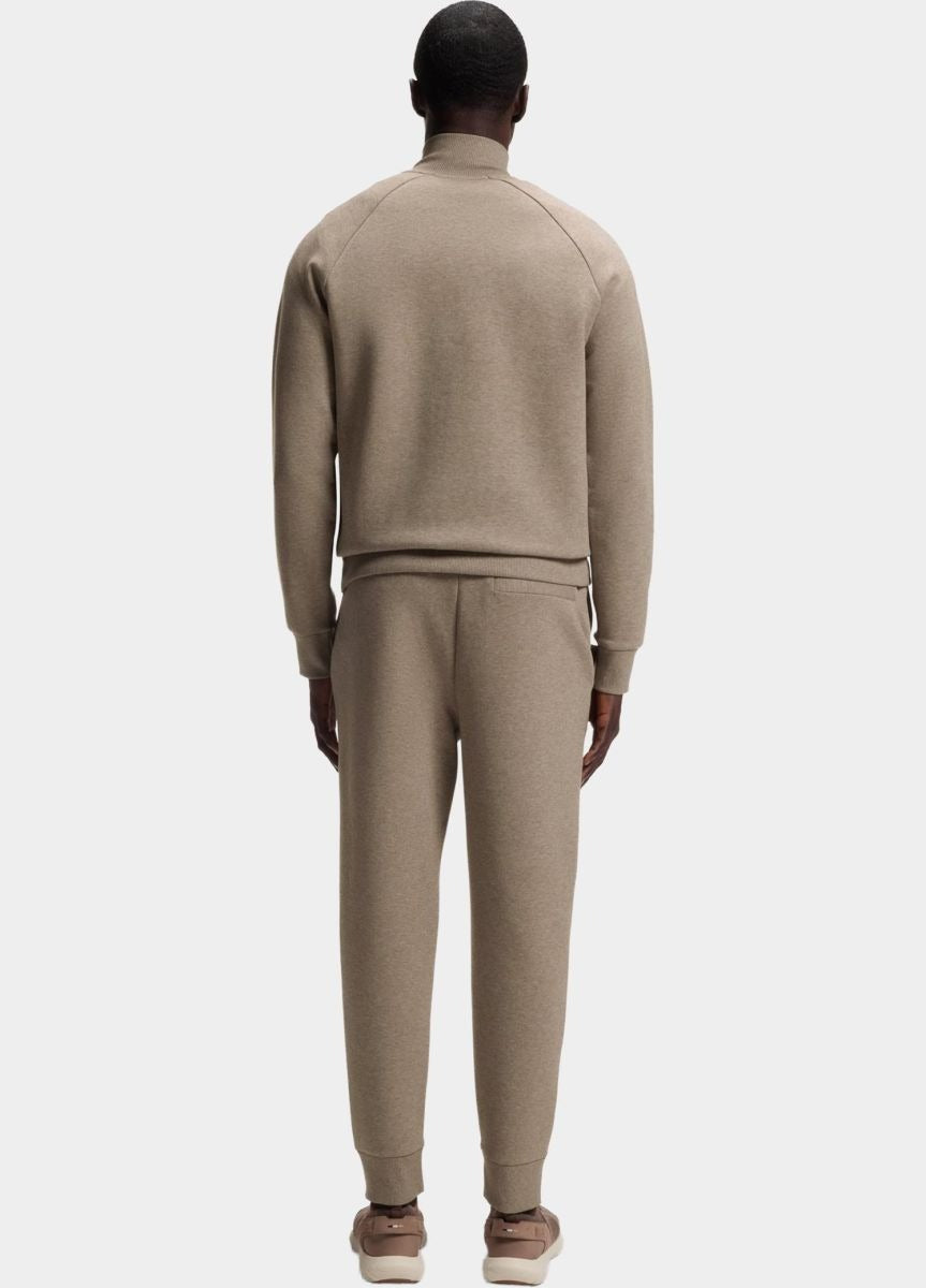 Zip-neck Sweatshirt in Stretch Cotton